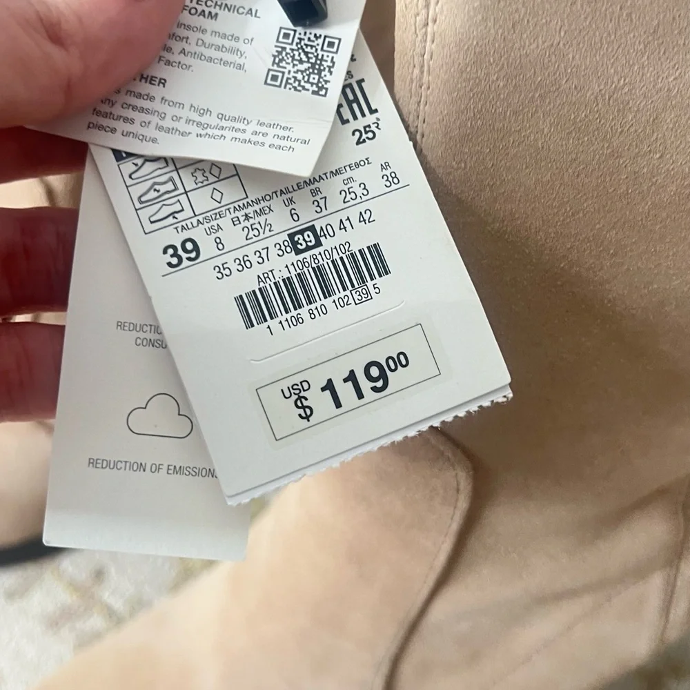 Zara Tan Suede Ankle Boots - Picture 7 of 13